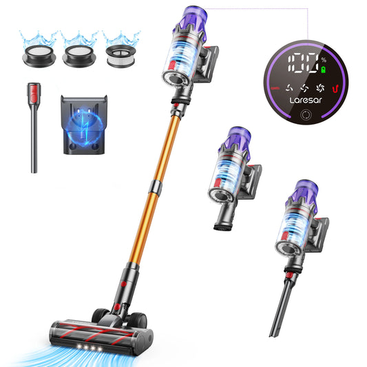 Laresar V7 500W 50KPA Suction Power Cordless Vacuum Cleaner  Handheld smart Home appliance Removable Battery Dust Cup Laresar Europe Store